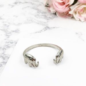 Silver Elephant Cuff Bracelet